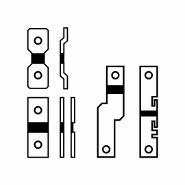 -Exemplary illustrations of welded and stamped shunt components